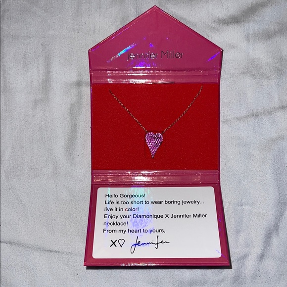 Jennifer Miller Pink Heart Pendant Necklace